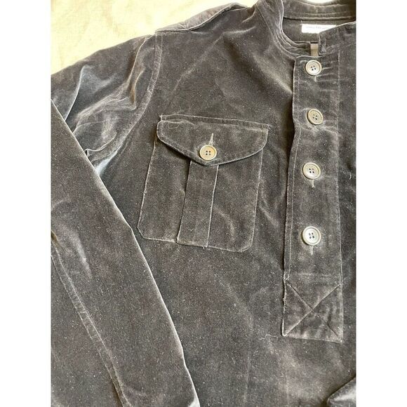 Dries Van Noten Black Velvet Tunic Mens Size  M 48 - Picture 10 of 12